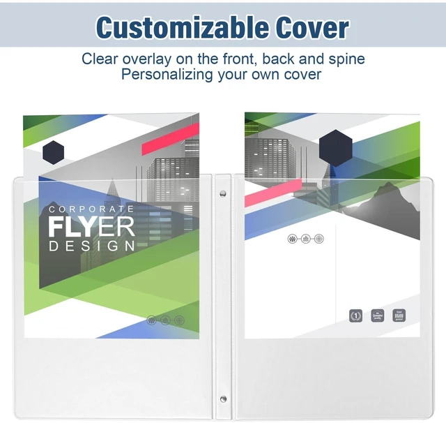 Alt view image 5 of 7 - 0.5-Inch 3-Ring-Binder with Pockets, 1/2'' Basic Binders 1-inch View Round Binders Holds 100 Sheets US Letter Size 8.5'' x 11'' - Bundle Packs Perfect for Home, Office, and School (0.5-inch)