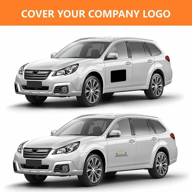 Alt view image 3 of 7 - 2 Pack Blank Car Door Magnet Sticker, 18x12 inch Black Magnetic Vehicle Sign, DIY Advertise Business, Cover Company Logo, Personalized Magnet Decal, Rounded Corners, Dry Erase