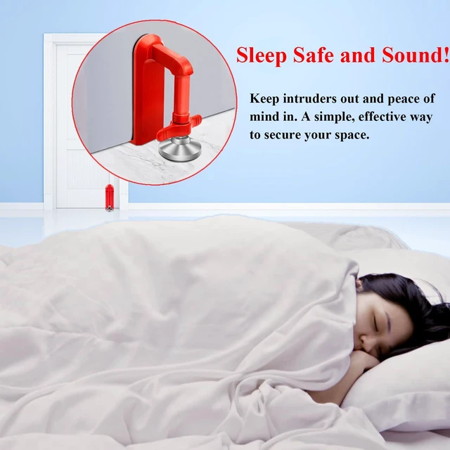 Alt view image 2 of 6 - Door Stoppers Security, Portable Door Lock for Travel, Hotel Safety Device Easy to Install and Remove, Compact Travel Security Solution for Woman, Fits Most Inward-Swing Doors, Fits 0.2"2" Door Gaps