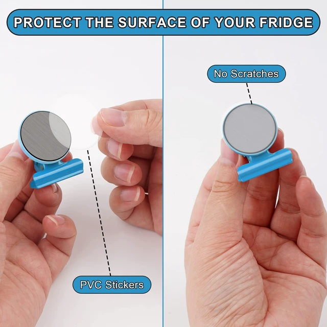Alt view image 7 of 7 - 24 Pack Magnetic Clips Fridge Magnets Whiteboard Magnets, Magnet Clips for Teacher Supplies, Colorful Refrigerator Magnets for Photo Displays Memo Note