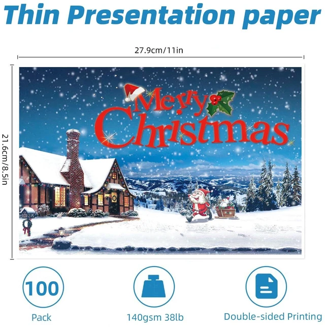 Alt view image 3 of 7 - 100 Sheets Thin Matte Presentation Paper Photo Double Sided 8.5x11 38lb 140gsm Printable on Both Sides Brochure Photos Picture Poster Playbill Flyer 6.5 Mil Coated for laser and Inkjet Printer
