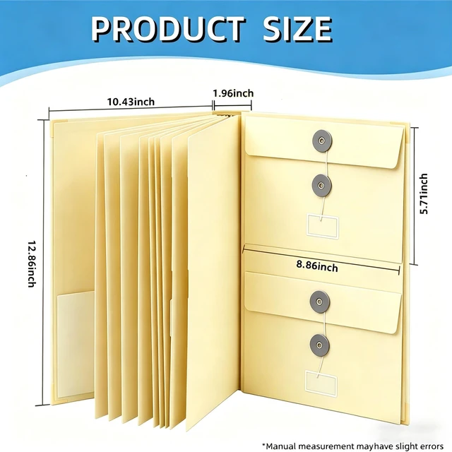 Alt view image 2 of 7 - Important Document Organizer with Tabs & Pockets for Family Records,Yellow