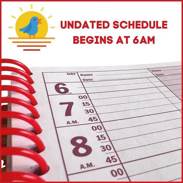 Alt view image 5 of 7 - Notebooks Appointment Book - Large 12.75" x 13.5" Undated Planner for Daily Scheduling - 6 Column Professional Daily Planner Undated for Office, Home, or Salon Use