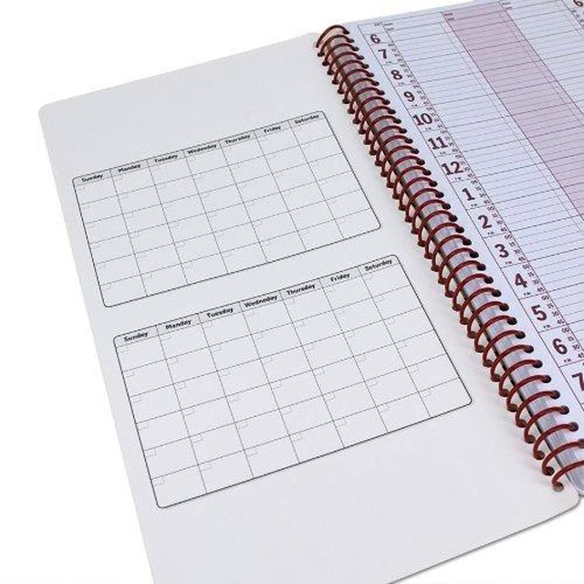Alt view image 7 of 7 - Notebooks Appointment Book - Large 12.75" x 13.5" Undated Planner for Daily Scheduling - 6 Column Professional Daily Planner Undated for Office, Home, or Salon Use