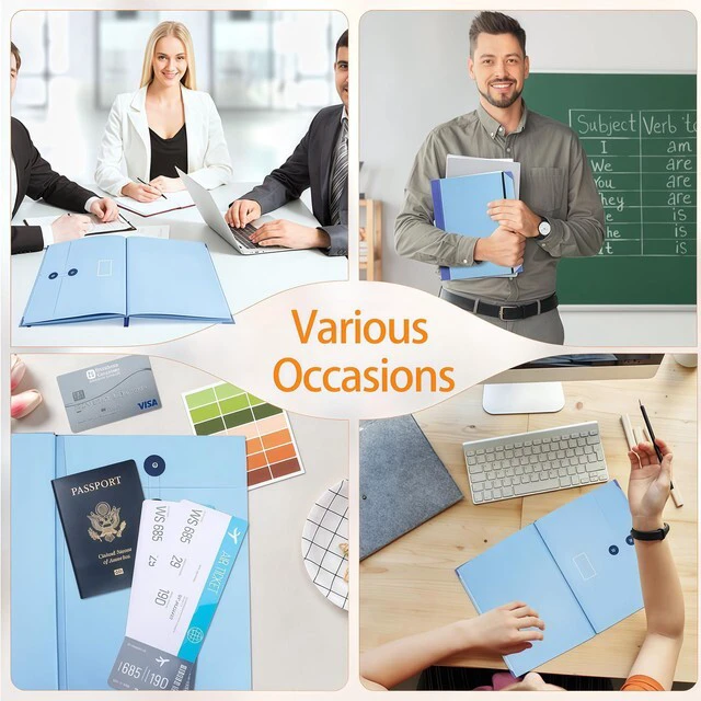 Alt view image 4 of 7 - Important Document Organizer for Family Records with Labeled Pockets 12 labeled pockets organize important papers, passports, certificates, insurance, medical, tax and legal records