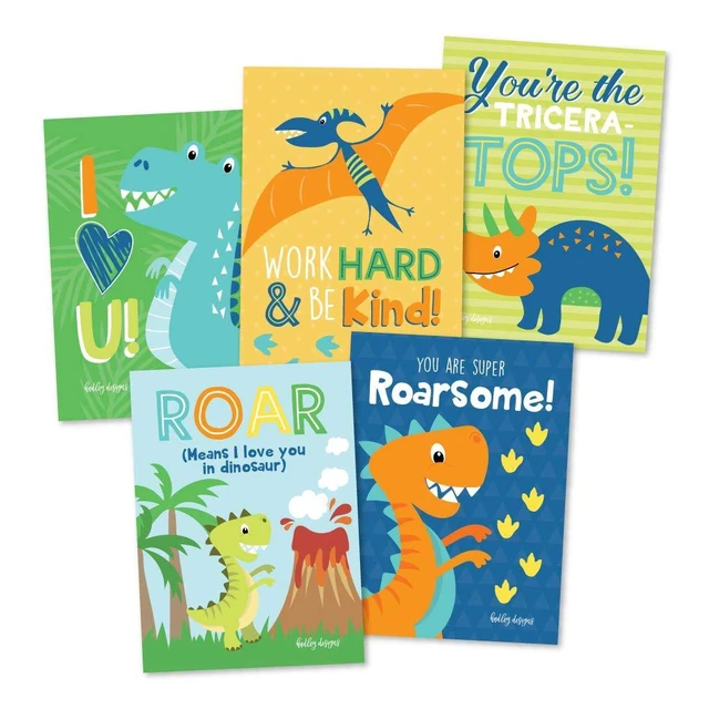 Alt view image 2 of 6 - 25pcs Lunch Box Notes for Kids, Lunchbox Cards with Positive Affirmations Dinosaur Inspirational and Encouragement Lunchbox Note for Girls and Boys, Kindergarten Back to School Kids Lunch Accessories