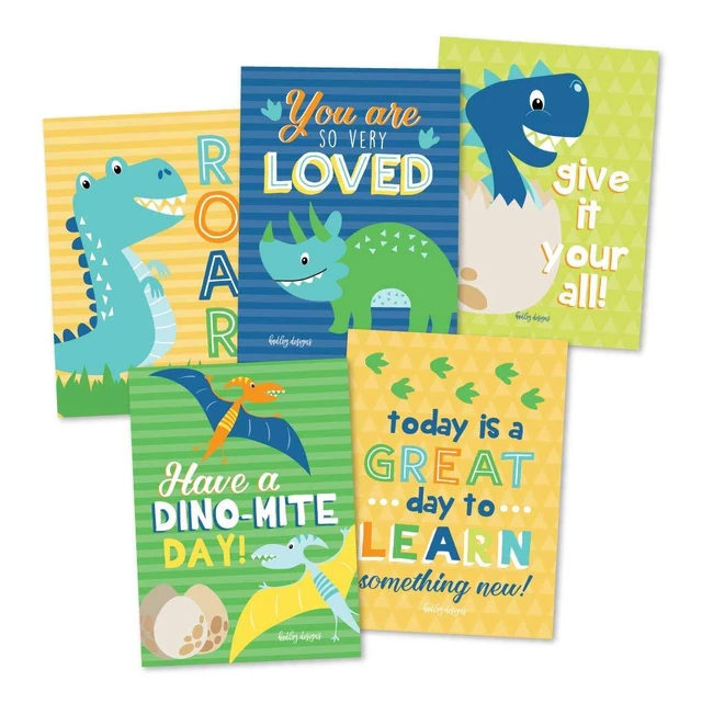 Alt view image 4 of 6 - 25pcs Lunch Box Notes for Kids, Lunchbox Cards with Positive Affirmations Dinosaur Inspirational and Encouragement Lunchbox Note for Girls and Boys, Kindergarten Back to School Kids Lunch Accessories