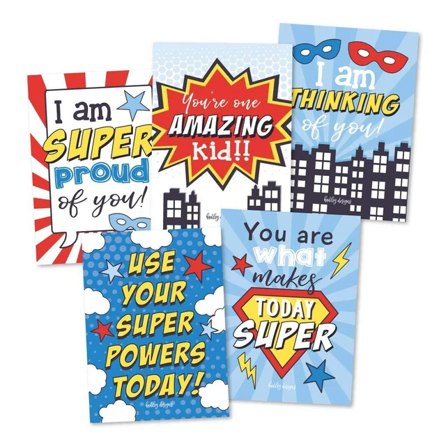 Alt view image 2 of 6 - 25pcs Lunch Box Notes for Kids, Lunchbox Cards with Positive Affirmations Superhero Inspirational and Encouragement Lunchbox Note for Girls and Boys, Kindergarten Back to School Kid Lunch Accessories
