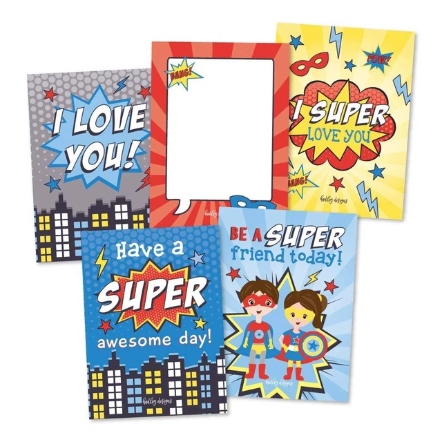 Alt view image 3 of 6 - 25pcs Lunch Box Notes for Kids, Lunchbox Cards with Positive Affirmations Superhero Inspirational and Encouragement Lunchbox Note for Girls and Boys, Kindergarten Back to School Kid Lunch Accessories