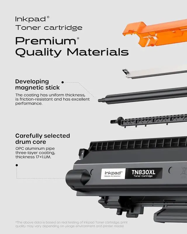 Alt view image 6 of 7 - TN830XL TN830 Toner Cartridges for DCP-L2640DW HL-L2460DW, 2 Pack Black Compatible with Brother HL-L2405W MFC-L2820DW HL-L2480DW Printer, 3000 Pages, ISO Certified, High Yield, with Smart Chip