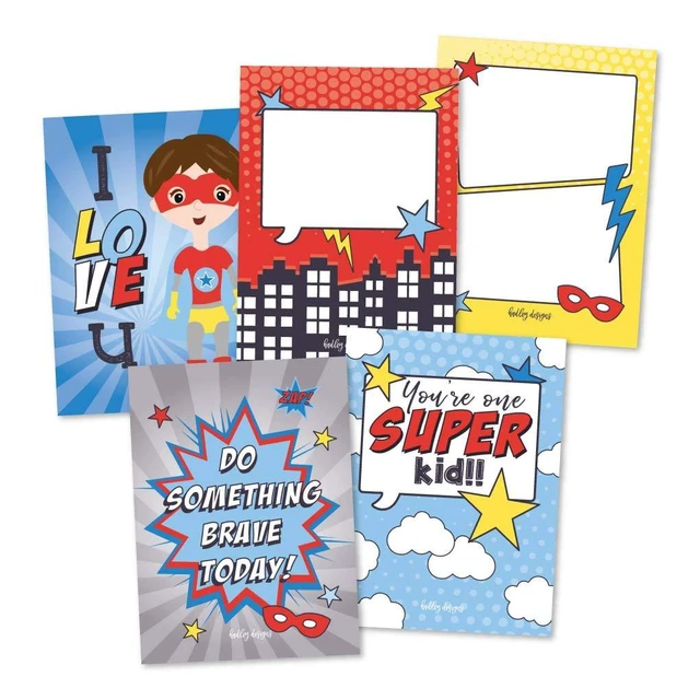 Alt view image 5 of 6 - 25pcs Lunch Box Notes for Kids, Lunchbox Cards with Positive Affirmations Superhero Inspirational and Encouragement Lunchbox Note for Girls and Boys, Kindergarten Back to School Kid Lunch Accessories