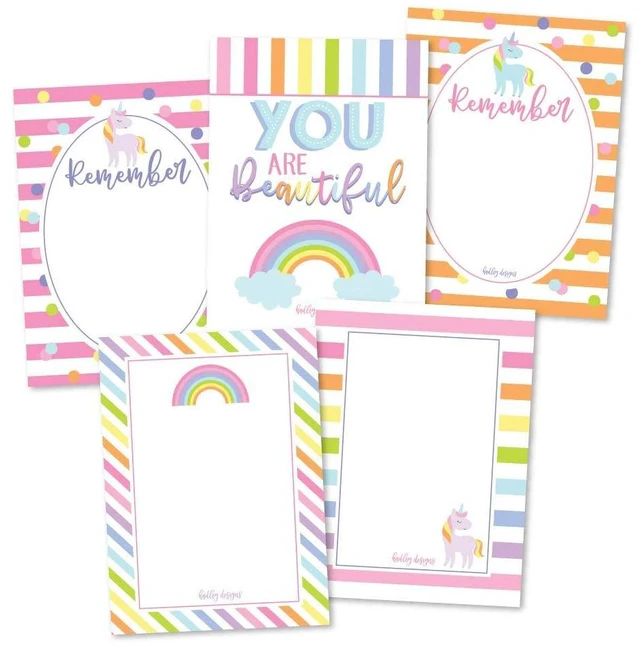 Alt view image 2 of 6 - 25pcs Lunch Box Notes for Kids, Lunchbox Cards with Positive Affirmations Unicorn Inspirational and Encouragement Lunchbox Notes for Girls and Boys, Kindergarten Back to School Kids Lunch Accessories