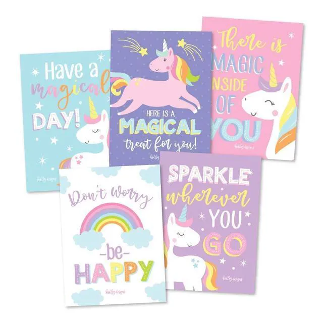Alt view image 5 of 6 - 25pcs Lunch Box Notes for Kids, Lunchbox Cards with Positive Affirmations Unicorn Inspirational and Encouragement Lunchbox Notes for Girls and Boys, Kindergarten Back to School Kids Lunch Accessories