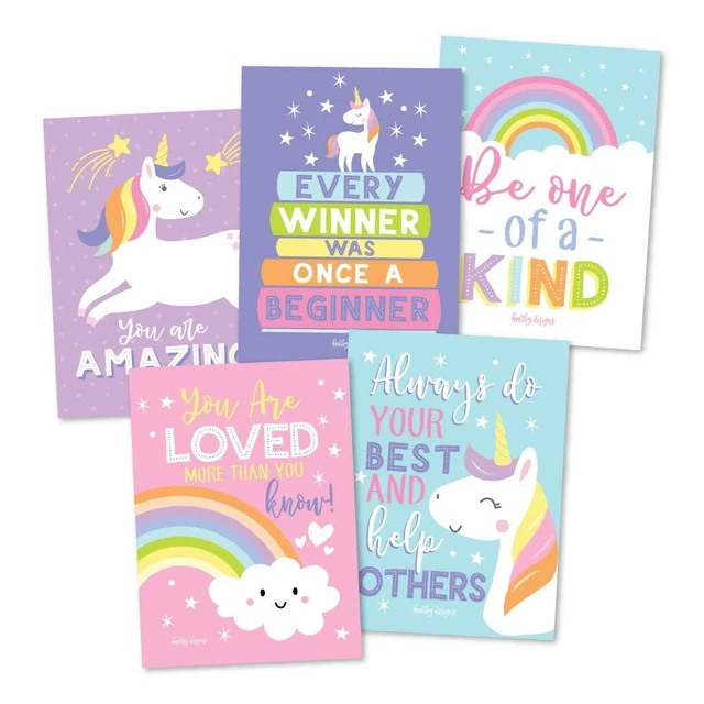 Alt view image 6 of 6 - 25pcs Lunch Box Notes for Kids, Lunchbox Cards with Positive Affirmations Unicorn Inspirational and Encouragement Lunchbox Notes for Girls and Boys, Kindergarten Back to School Kids Lunch Accessories