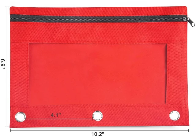 Alt view image 2 of 7 - 30 Pack Pencil Pouch Bulk, Pencil Pouches for 3 Ring Binder, Zipper Pencil Pouch Bulk for School, Home and Office, Assorted Colors
