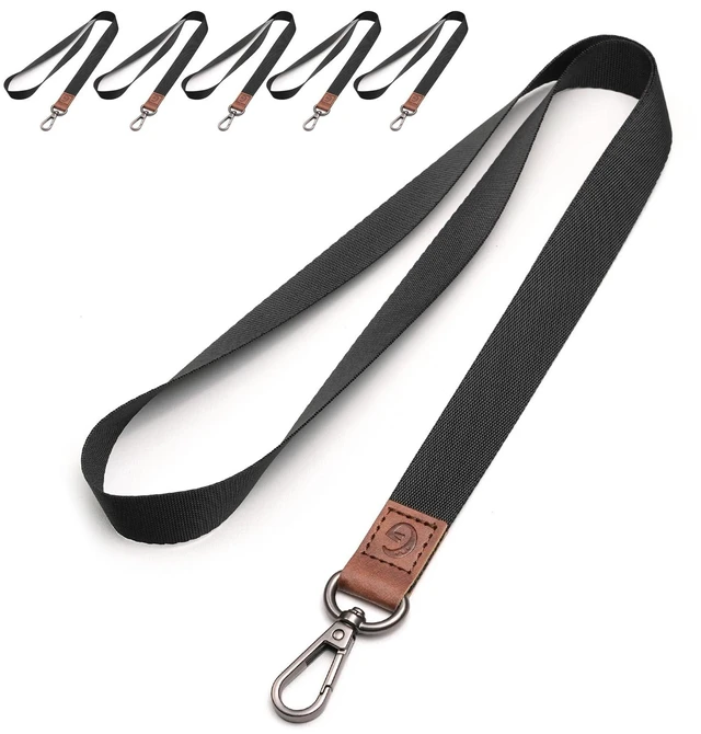 Main image of Lanyard, Long Neck Lanyard Key Lanyard, Id Badge Lanyard for Women and Men, Whistle, Keychain Soft Key Lanyard (Black5)