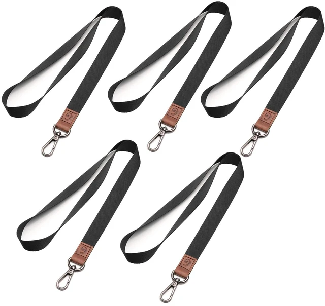 Alt view image 7 of 7 - Lanyard, Long Neck Lanyard Key Lanyard, Id Badge Lanyard for Women and Men, Whistle, Keychain Soft Key Lanyard (Black5)