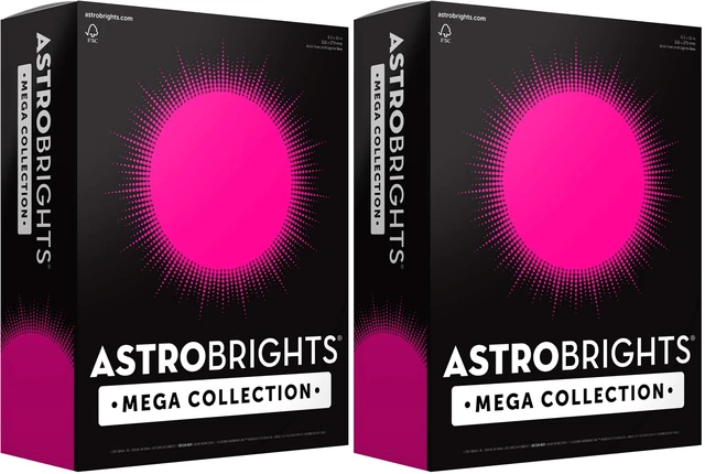Main image of Mega Collection, Colored Cardstock, Ultra Pink, 65 lb/176 gsm, 8.5" x 11" - MORE SHEETS! (91680), 320 Sheets (Pack of 2)