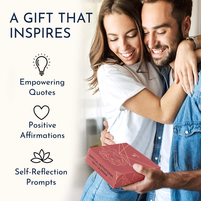Alt view image 2 of 7 - Red Affirmation Calendar, 366 Daily Quotes, Inspirational Gifts for Women Inspirational Perpetual Desk Calendar, Daily Motivational Quotes, Positive Affirmations, Reflection Prompts, Office Decor