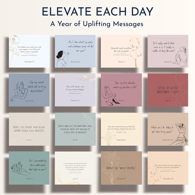 Alt view image 4 of 7 - Red Affirmation Calendar, 366 Daily Quotes, Inspirational Gifts for Women Inspirational Perpetual Desk Calendar, Daily Motivational Quotes, Positive Affirmations, Reflection Prompts, Office Decor