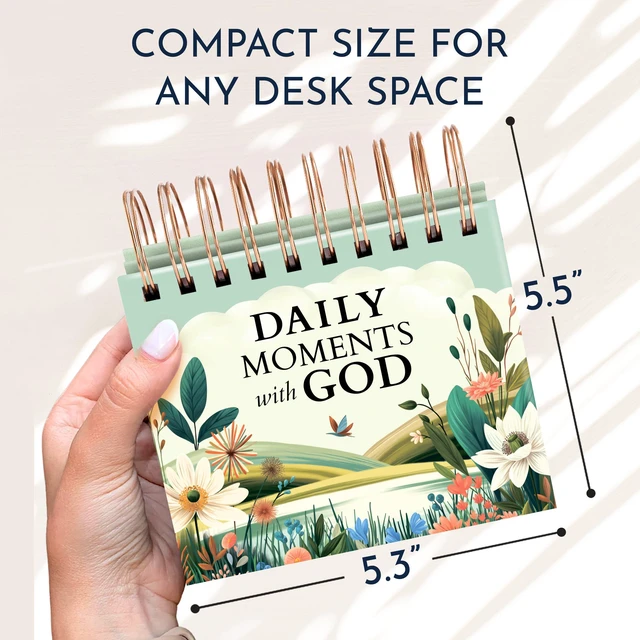 Alt view image 6 of 7 - Religious Desk Calendar, 366 Devotions & Prompts, Christian Gifts for Women Religious Gifts for Women, Devotional Flip Calendar, Faith Desk Decor, Daily Reflections & Prompts, Daily Moments With God