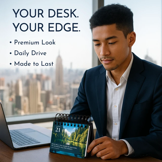 Alt view image 7 of 7 - Daily Affirmations for Men, Motivational Desk Flip Calendar, 366 Quotes Inspirational Gifts for Men, Perpetual Motivational Flip Calendar, Executive Desk Decor, Daily Quotes & Mindset Motivation