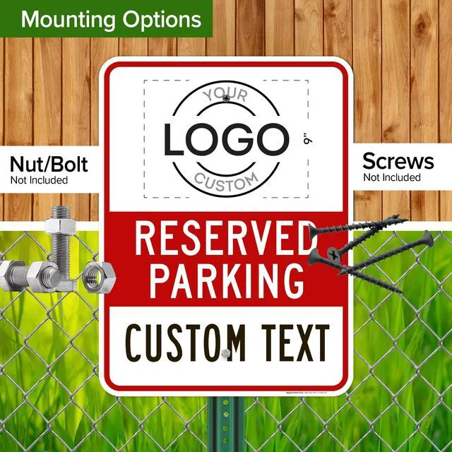 Alt view image 5 of 7 - Custom No Parking Sign, Custom Reserved Parking Signs for Business, 18x24 Inches, Rust Free.063 Aluminum, Fade Resistant, Made in USA by (Post Holes)