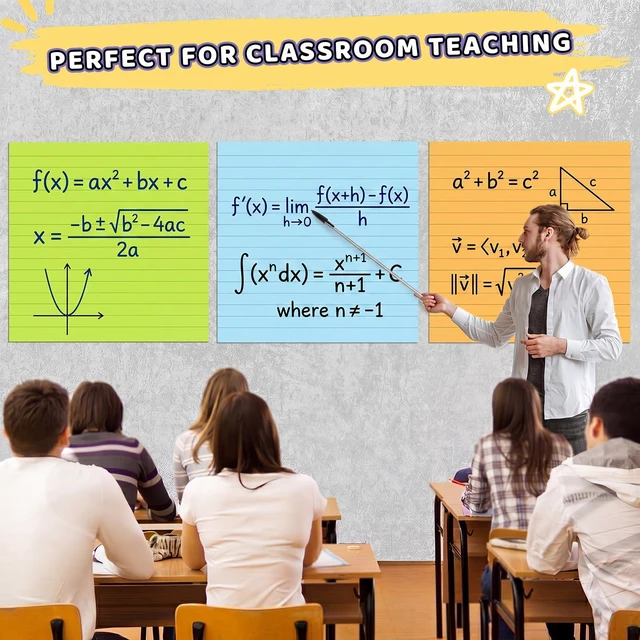 Alt view image 4 of 7 - 8 Pack Post Sticky Easel Pad Anchor Chart Paper 200 Sheets Post Chart Paper, Sticky Easel Pads, 8 Assorted Bright Colors, Large Sticky Note, Office Classroom Supplies