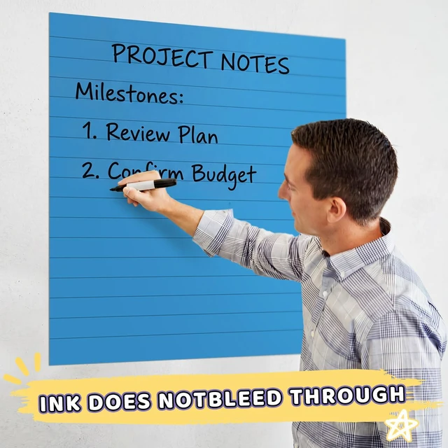 Alt view image 5 of 7 - 8 Pack Post Sticky Easel Pad Anchor Chart Paper 200 Sheets Post Chart Paper, Sticky Easel Pads, 8 Assorted Bright Colors, Large Sticky Note, Office Classroom Supplies