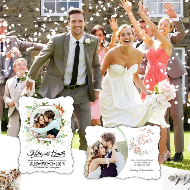 Alt view image 6 of 7 - 100 Pack Blank 5x7 Invitations with Envelopes 5 x 7 Postcards and A7 Envelopes Self Seal for Wedding, Graduations, DIY Cards, Thank You Cards & All Occasion