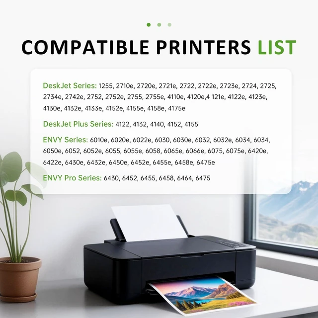 Alt view image 3 of 7 - 67XL Black Ink Cartridge Replacement for HP Ink 67 HP67 XL HP67XL BK Compatible for Compatible for HP Deskjet 2700 2700e 2755e 2855e 2800e 2852e 2827e 4100e 4155e 4227e 4255e Envy 6055e 6455e Series