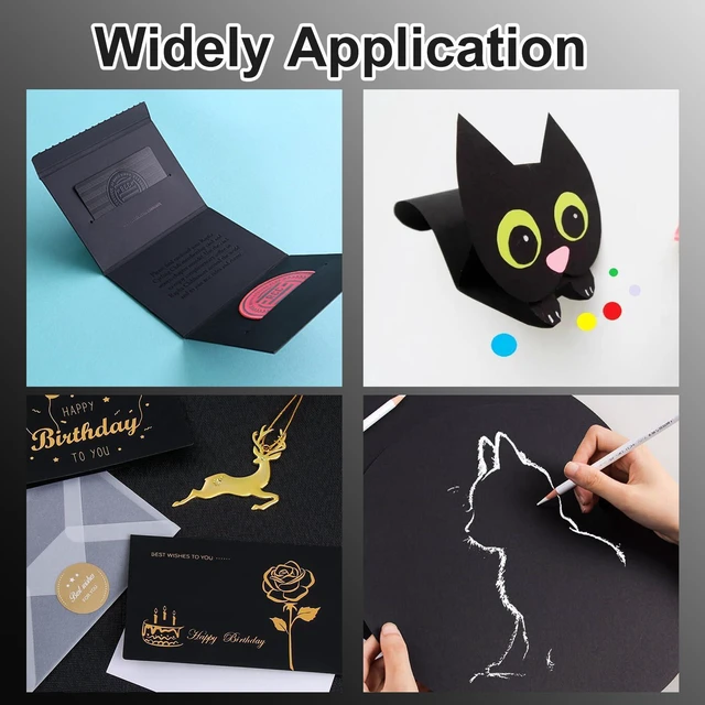 Alt view image 5 of 7 - 11"x14" Black Poster Board, 50 Pack Black Poster Paper, 230GSM Thickness Dual Matte Surface Thickness Black Poster Board for Art Display Board,Classroom Use,School Craft Project,Presentation Drawing