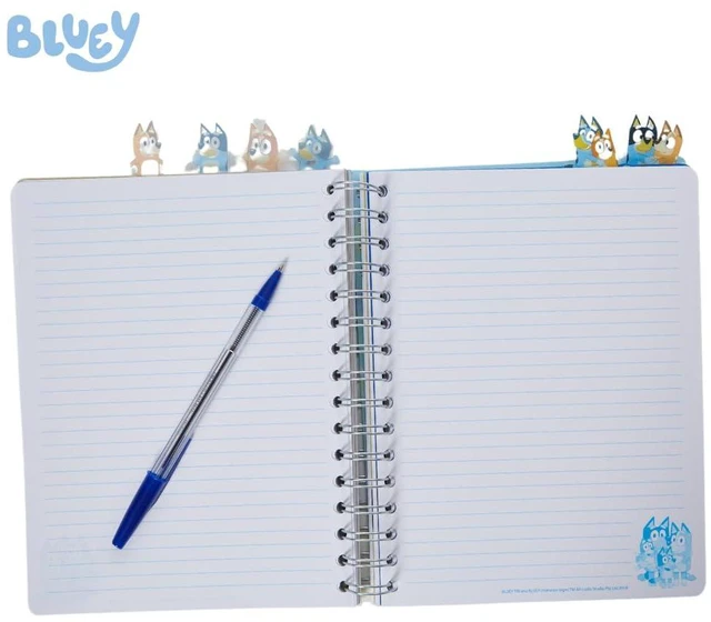 Alt view image 3 of 7 - Bluey Tab Journal Notebook, Spiral Bound, 144 Lined Pages, 8 x 7 inches, Blue