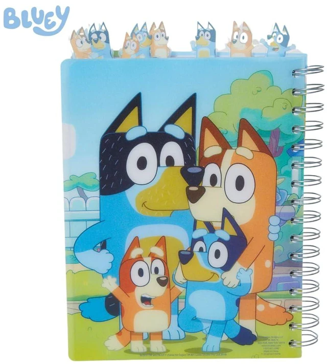 Alt view image 6 of 7 - Bluey Tab Journal Notebook, Spiral Bound, 144 Lined Pages, 8 x 7 inches, Blue