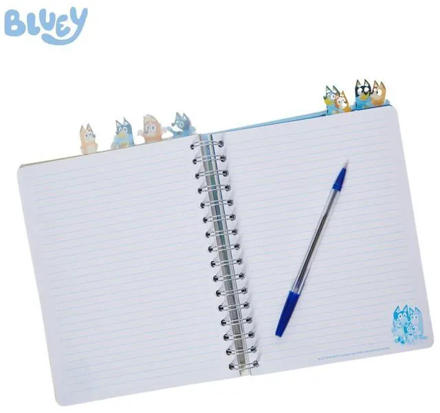 Alt view image 7 of 7 - Bluey Tab Journal Notebook, Spiral Bound, 144 Lined Pages, 8 x 7 inches, Blue