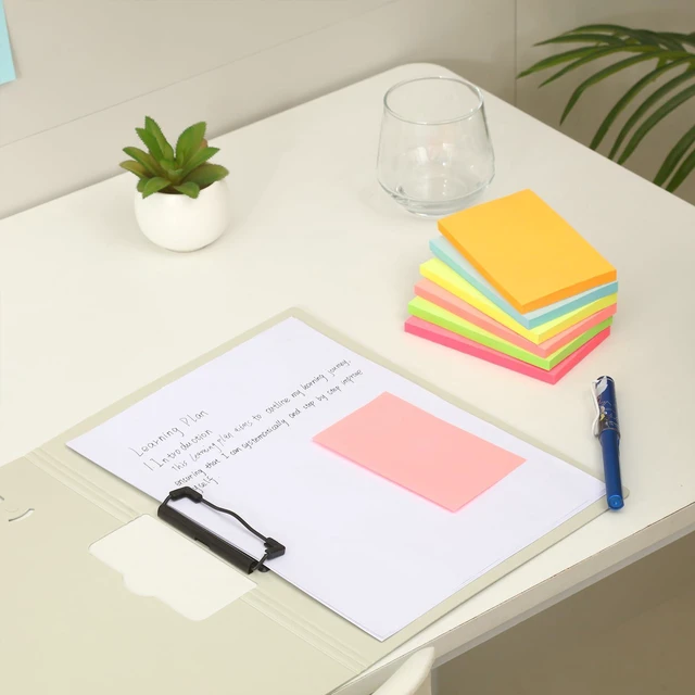 Alt view image 6 of 7 - 960 Sheets 3 in x 5 in Large Sticky Notes, 76 x 127 mm 6 Pads Assorted Self-Stick Pads for Notebook,Office,School and Home,80 Sheets/Pad (12 Pads Brillant)