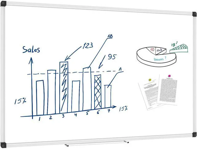 Main image of XBoard Magnetic Whiteboard 48 x 31 inch, Dry Erase Board with Silver Aluminum Frame