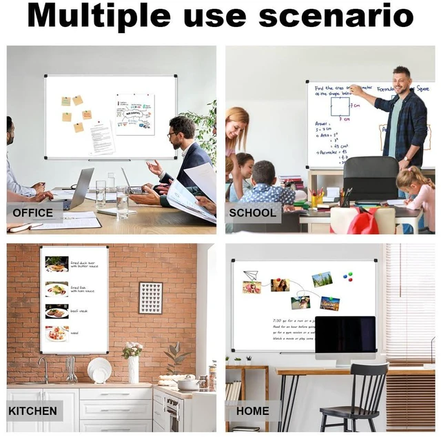 Alt view image 6 of 7 - XBoard Magnetic Whiteboard 48 x 31 inch, Dry Erase Board with Silver Aluminum Frame