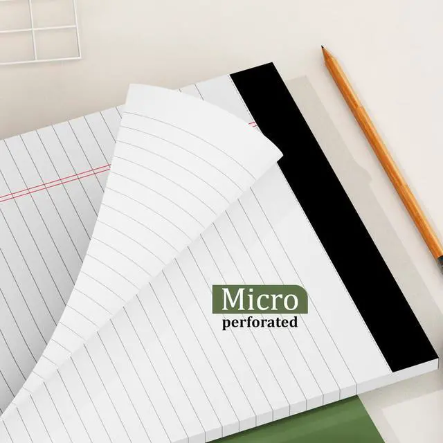Alt view image 5 of 7 - 12 Pack of Legal Pads 8.5 x 11 Wide Ruled Writing Pads 8.5" x 11.75" Notepad 30 Sheets per White Legal Pad Clear Print Note Pads 8x11 Pads of Paper