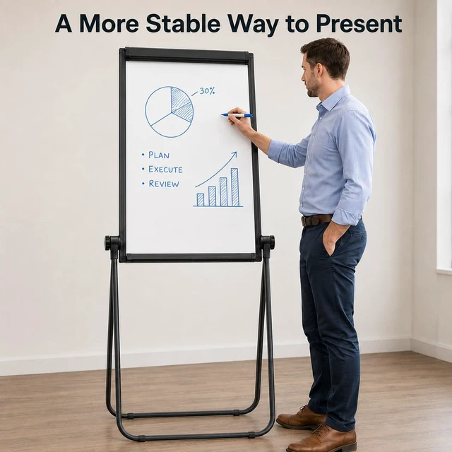 Alt view image 7 of 7 - U Stand White Board Easel, 36x24 Double Sided Magnetic Dry Erase Board Portable Whiteboard with Flipchart Paper Pad Height Adjustable Whiteboard Stand for Home Office Meeting Classroom Teaching