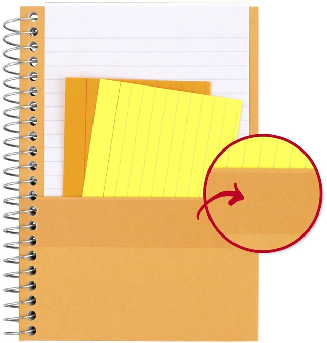 Alt view image 3 of 7 - Personal Spiral Notebooks, 12 Pack, 1 Subject, College Ruled Paper, 7" x 4-3/8", Small Size, 100 Sheets, Amethyst Purple, Sedona Orange, Seaglass Green, Tidewater Blue, Gray, Black (38029)