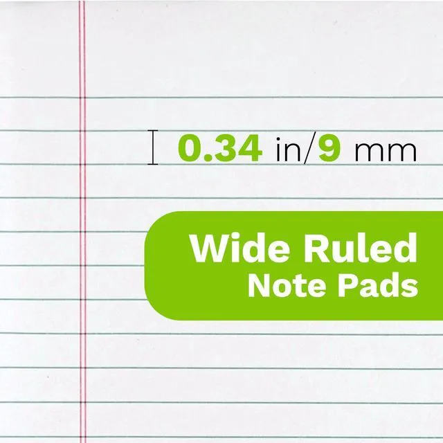 Alt view image 6 of 7 - Legal Pads 8.5 x 11-50 Sheets Notepad, 12 Pack White Lined Notepads White Lined Notepads 8.5 x 11 Wide Ruled, Perforated Writing Pads Letter Size for Office, School, College