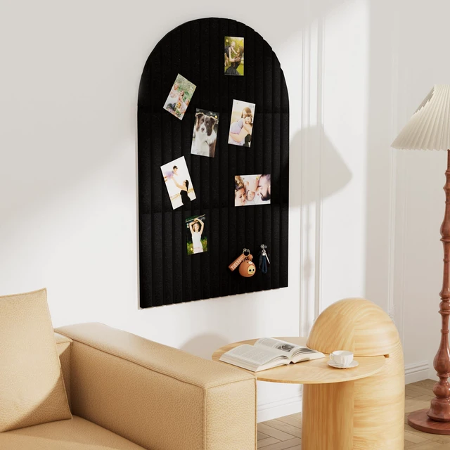 Alt view image 6 of 7 - Felt Bulletin Board 35" x 24", Cork Board Alternative with 30 Push Pins 3 Customizable Modular Decorative Felt Pin Board, Vision Board for Office Home Bedroom Wall Decor, Photo Picture Display