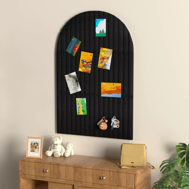 Alt view image 7 of 7 - Felt Bulletin Board 35" x 24", Cork Board Alternative with 30 Push Pins 3 Customizable Modular Decorative Felt Pin Board, Vision Board for Office Home Bedroom Wall Decor, Photo Picture Display