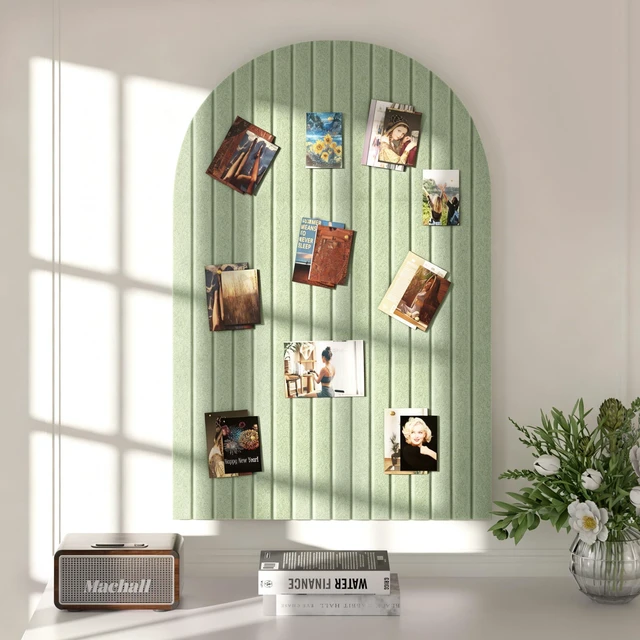 Main image of Felt Bulletin Board 35" x 24", Cork Board Alternative with 30 Push Pins 3 Customizable Modular Decorative Felt Pin Board, Vision Board for Office Home Bedroom Wall Decor, Photo Picture Display