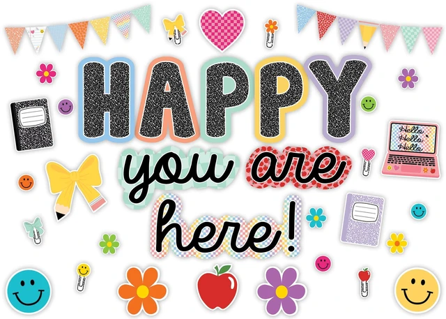 Main image of Cool for School Happy Youre Here Bulletin Board (TCR9303)