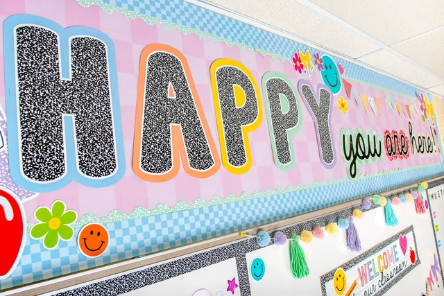 Alt view image 3 of 7 - Cool for School Happy Youre Here Bulletin Board (TCR9303)