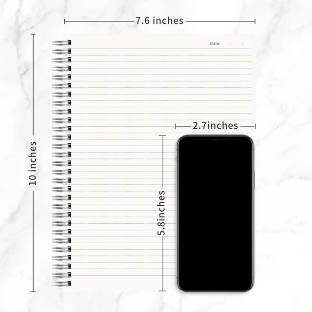 Alt view image 7 of 7 - Spiral College Ruled Notebook, 160 Pages per Pack, B5 (7.6" x 10") 2-Pack, 100 GSM Thick Paper, Flexible Plastic Cover, for School, Work, Writing, Journaling