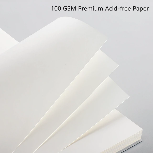 Alt view image 2 of 7 - Blank Journal Notebook, 160 Pages per Pack, A5 Size (5.7'' × 8.3'') 3-Pack, 100 GSM Thick Paper, Spiral-bound, Flexible Plastic Cover, for Sketching, Drawing, Painting