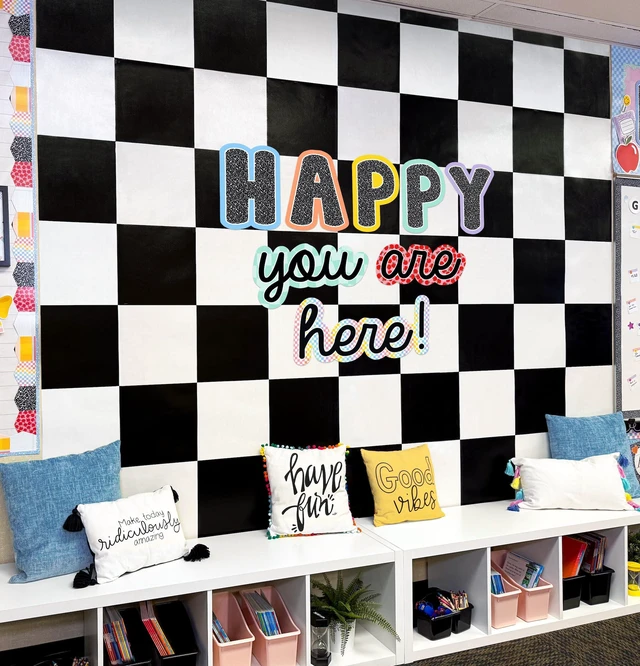 Alt view image 6 of 7 - Cool for School Happy Youre Here Bulletin Board (TCR9303)